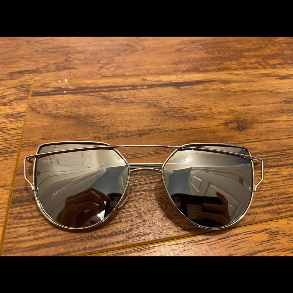 Retro vintage cat eye sunglasses mirrored